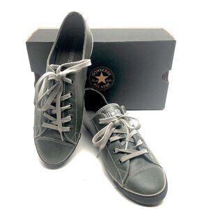 Converse all stars grey leather shoe